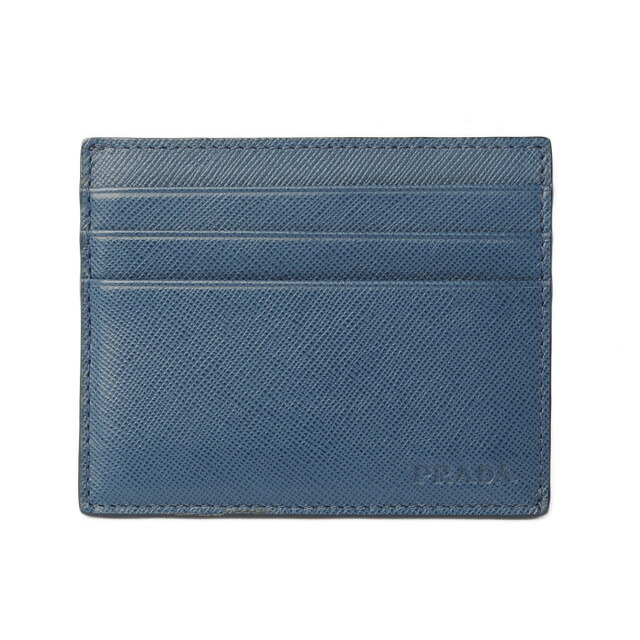 Prada Card Case Card Holder Saffiano Bluette